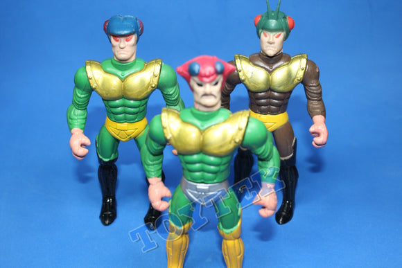 TOYTEK - INSECT MAN TIPO SECTAURS MOTU MASTERS OF THE UNIVERSE - 3 FIGURAS 90S